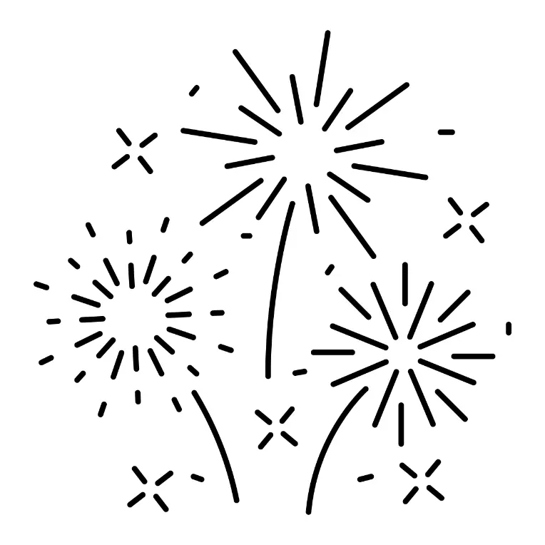 Free Firework Picture to color in