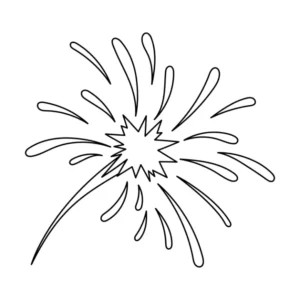 Free Firework Picture to color in