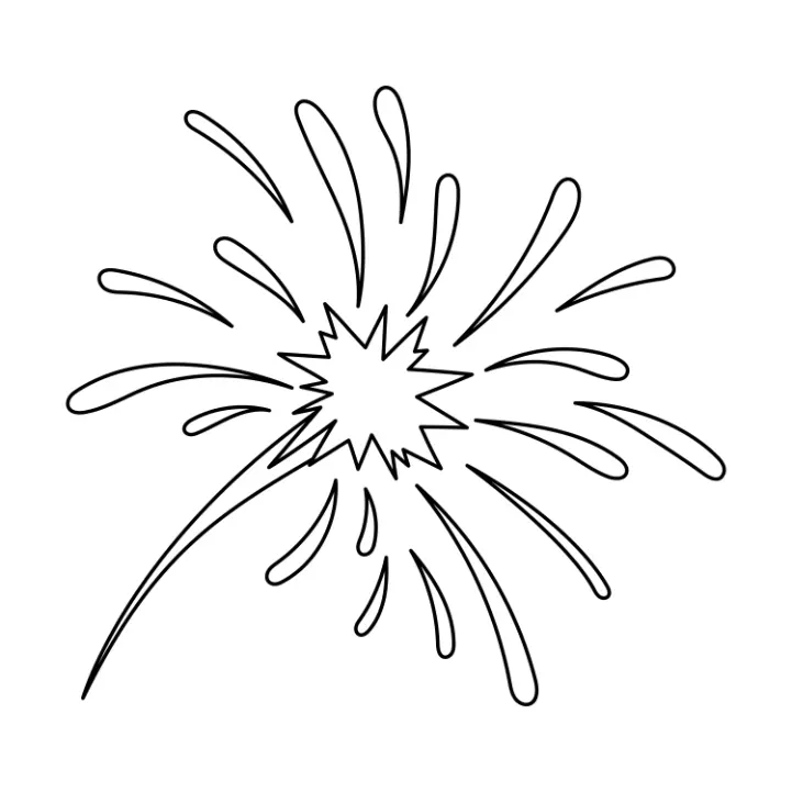 Free Firework Picture to color in