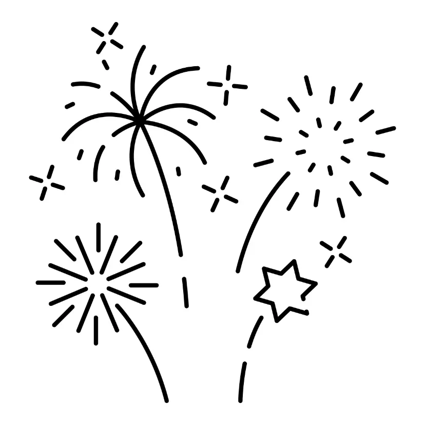 Free Firework Picture to color in