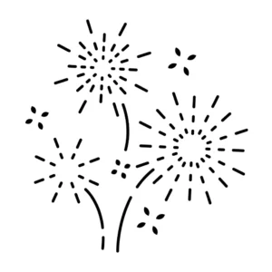 Free Firework Picture to color in