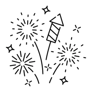 Free Firework Picture to color in