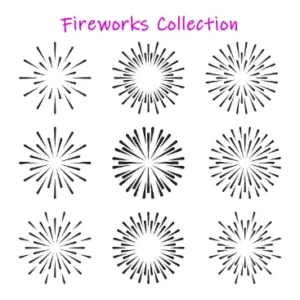 Free Firework Picture to color in