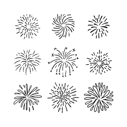 Free Firework Picture to color in