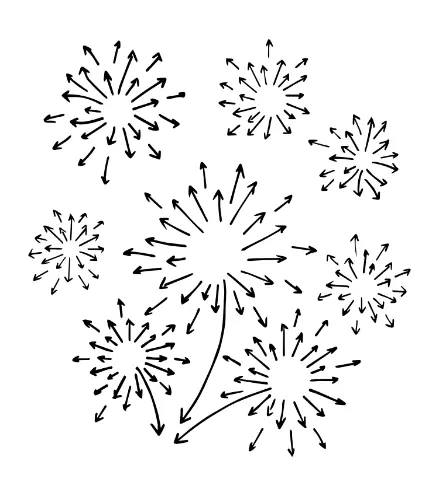 Free Firework Picture to color in