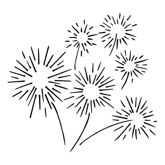 Free Firework Picture to color in