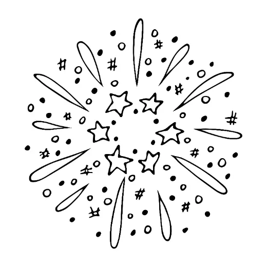 Free Firework Picture to color in