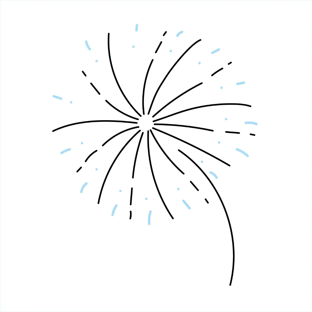 Free Firework Picture to color in