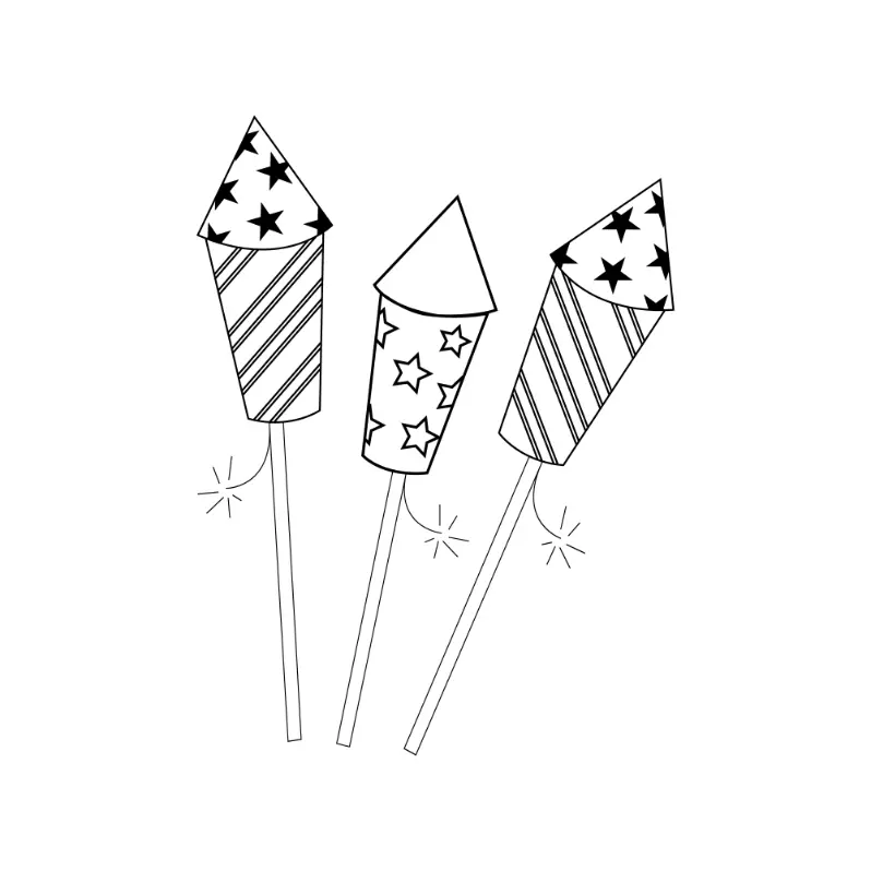 Free Firework Picture to color in