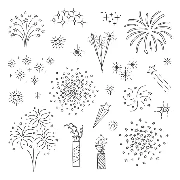 Free Firework Picture to color in