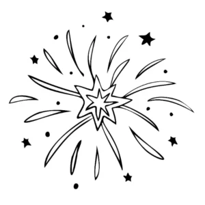 Free Firework Picture to color in