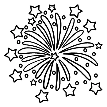 Free Firework Picture to color in