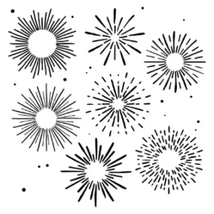 Free Firework Picture to color in