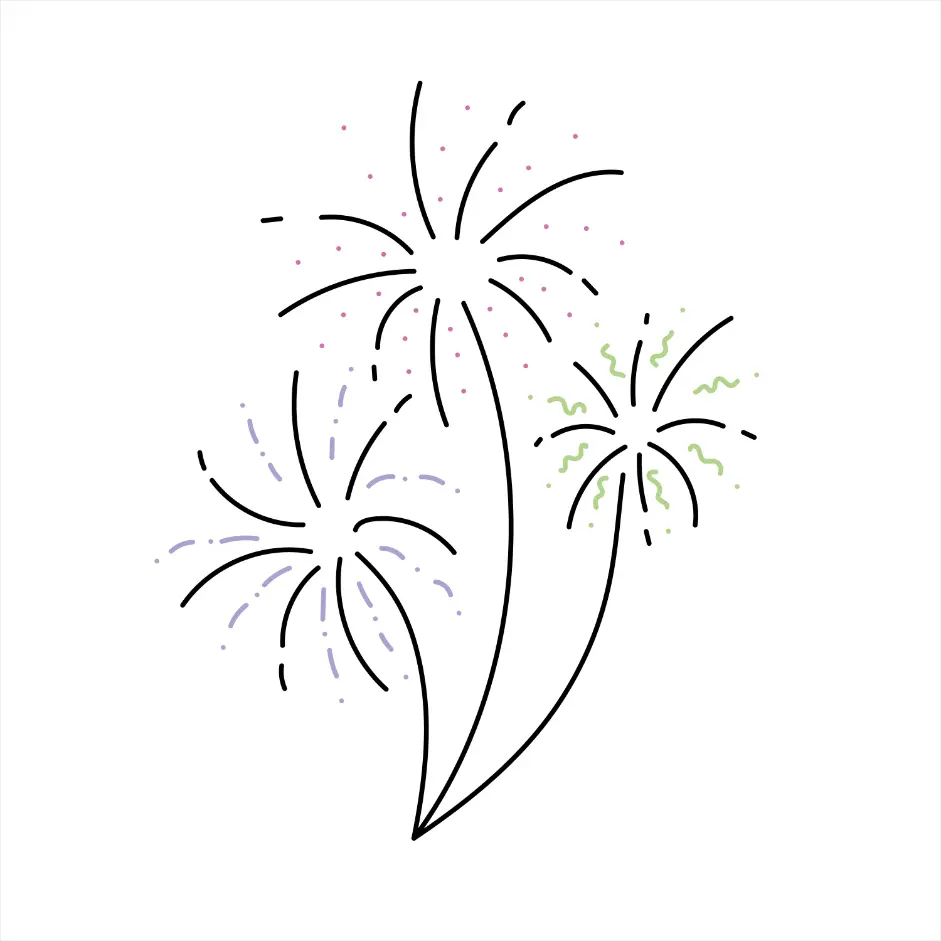 Free Firework Picture to color in