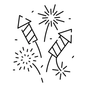 Free Firework Picture to color in