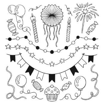 Free Firework Picture to color in