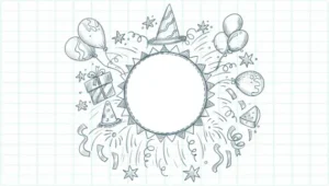 Free Party Picture to Color In